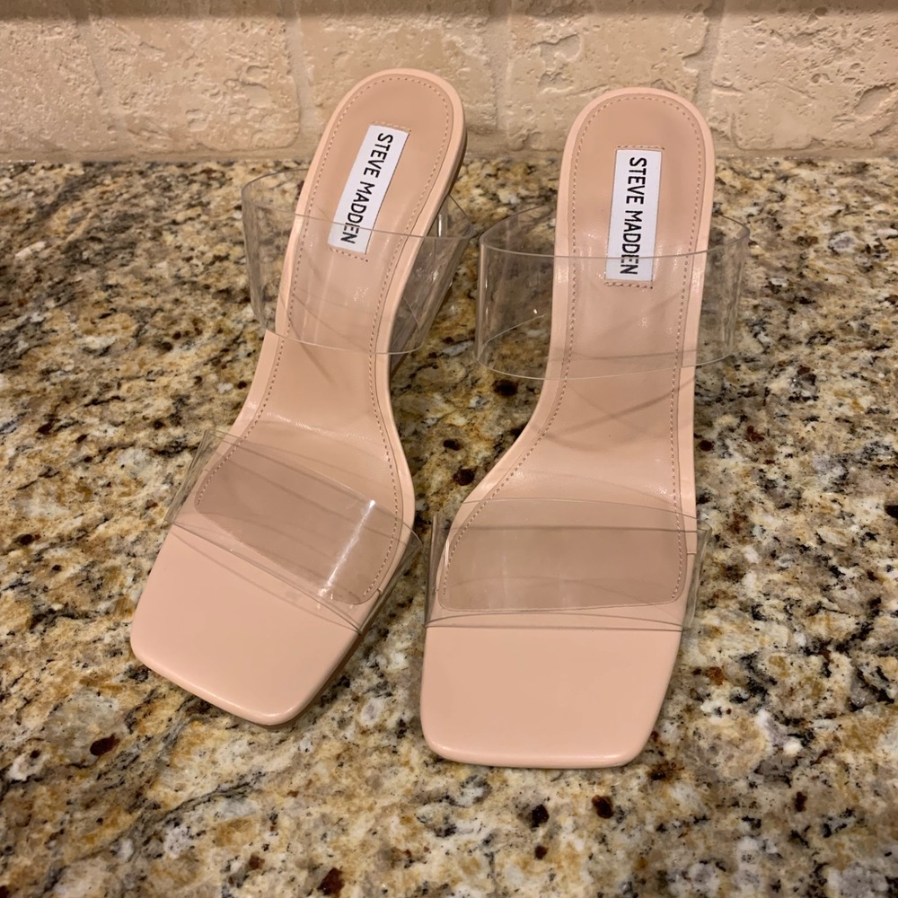 Steve Madden Isa Clear Wedge Sandals